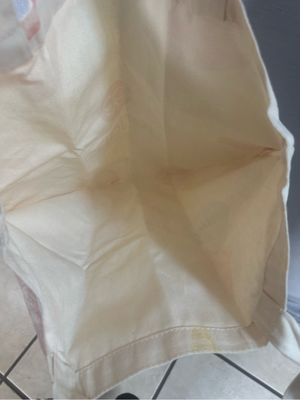 gorjana Cream Canvas Tote with Pastel Shell Print - Picture 3 of 3